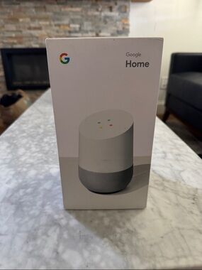 Brand New in Box Google Home Smart Speaker Google Assistant - White and grey